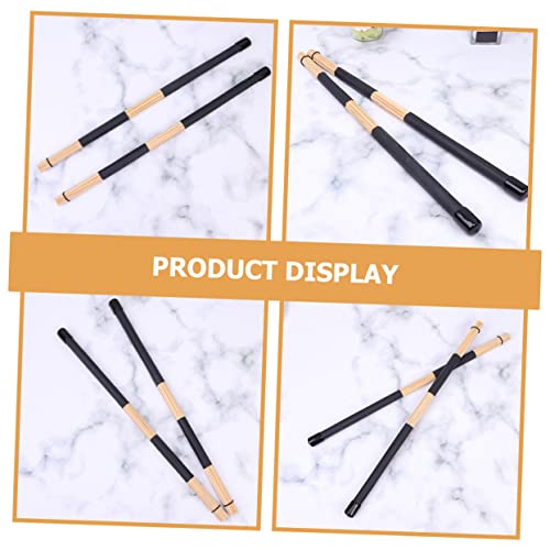 Levemolo Drum Set Mallets 3 Pairs Bamboo Drumsticks Brush Percussion Drumsticks for Drummers miniatura 3