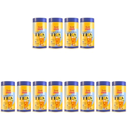 Image of Guppy Moms Lemon Iced Tea - Sugar-Free, Natural Lemon Fruit Drink | Low-Calorie Energy Drink Alternative & Premium Mixer | Easy to Make | 200g x 12 Packs | Up to 80 Servings
