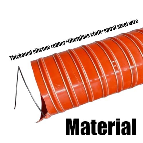 Tuyau de ventilation isolé silicone résistant à la chaleur pour échappement réglable 4m - 3