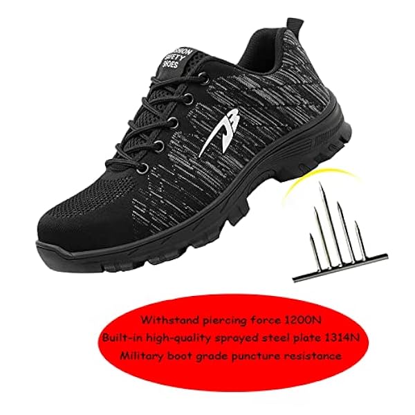 Stalen Neus Werkschoenen Veiligheidsschoenen,Voor Wandelen, Outdoor-Gebruik, Op De Bouwplaats, Op Het Werk, Ook Als Wandelschoenen Voor Buiten,▁