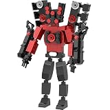 Cinemaman and PC Man Figures Model Skibidi Toilet Building Blocks Toys, Reproducible Assembly Skibidi Toilet Building Block Toys, Fun Educational Toys for Fans and Children (B)