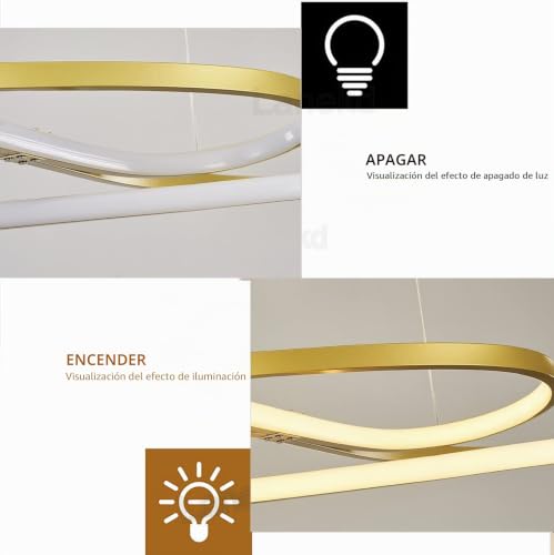 Lámpara de techo LED de 6500K con suspensión regulable y luz blanca moderna 5