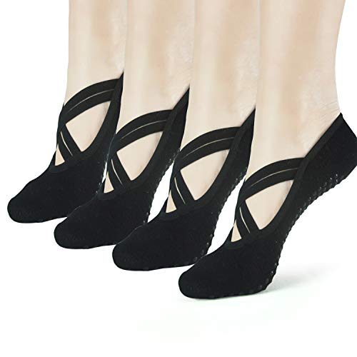 Yoga Socks 4 Pack Ballet Barre Pilates Fitness Women Socks