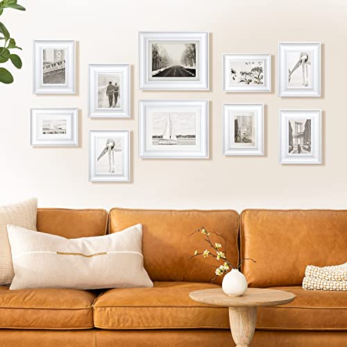 Picture Frame, Rustic Oak Wood Picture Frames With Mat & Real Glass, Oak Poster Frame, Photo Frames For Wall And Tabletop Display, Wall Gallery Picture Frame Set (Beige Oak, 11X14-2P) #TOP2