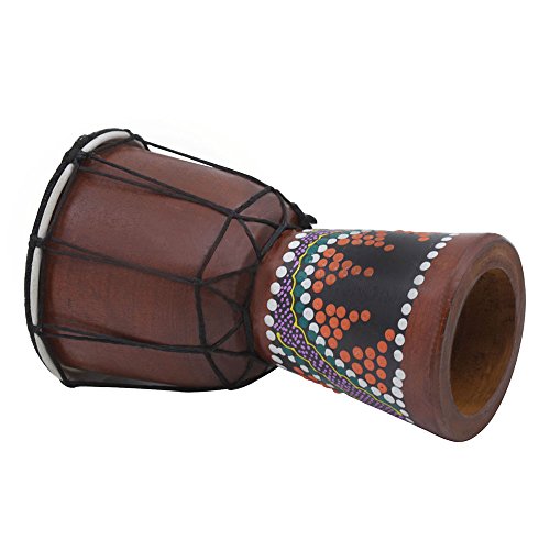 KKmoon 4 Polegada De Tamanho Compacto De Madeira Tambor Africano Djembe Bongo Mão Percussão Percussã