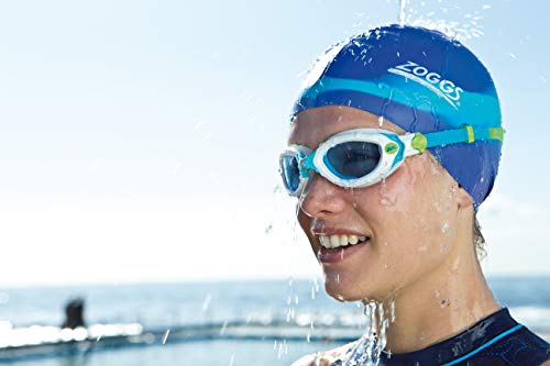 Image of Zoggs Unisex Silicone Multicolour Swimming Cap, Blue /Light Blue, One Size UK