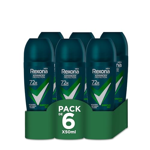 Miniatura 7 de Rexona Advanced Protection Desodorante Roll-On para Hombre Quantum Dry 72h 50 ml - Pack de 6