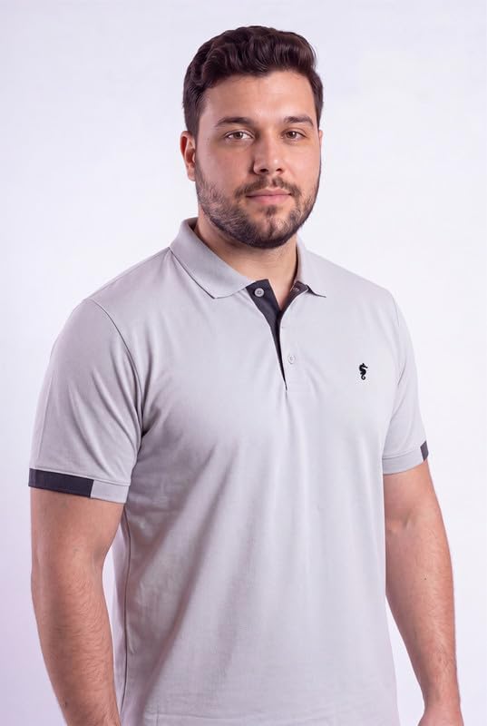 Image of EPPE Men's Plus Size Polo T-Shirt |Regular Fit, Stretchable Micropolyester Half Sleeve T-Shirt for Men|Casual & Sports Wear