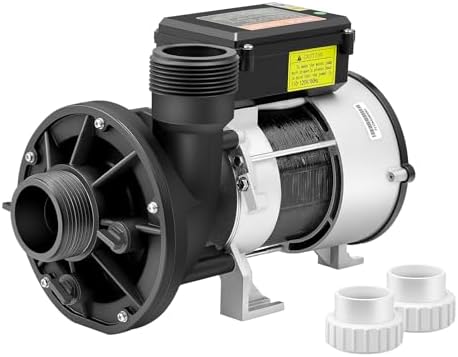 VEVOR SPA Pump, 1.5 HP, 110V Hot Tub Bathtub Circulation Pump with 1.5-Inch Port, 107.5 GPM Max Flow Rate, 54.13 ft/16.5 m Max Head Lift, 110-120V 60Hz, for Gecko #34-402-5002, Watkins #1431501-03