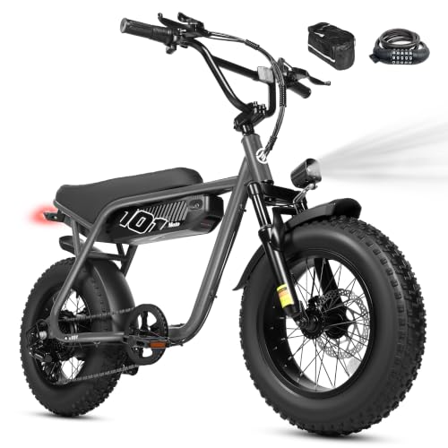 V101 Electric Bike for Adults, 16" x4.0 Fat Tire,48V13Ah 20+MPH Ebike, 7-Speed Front Suspension, Dirt E-Moped, 60 Miles Electric Motorcycle, for Youth & Adults image 3