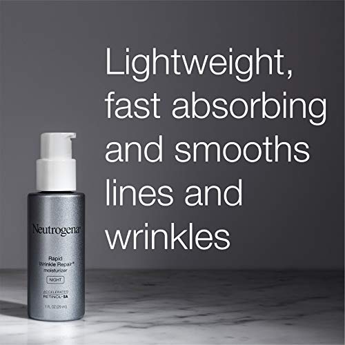 Neutrogena Rapid Wrinkle Repair Face & Neck Night Moisturizer Retinol Cream, 1 Fl. Oz & Rapid Wrinkle Repair Under-Eye Cream With Retinol, 0.5 Fl. Oz #TOP2