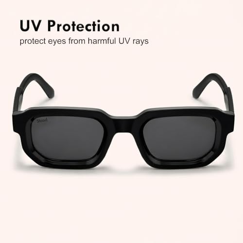 Image of Stood Square Sunglasses | UV Protected | Polycarbonate Frame | Shiny Finish | Men & Women | SG-STD0025