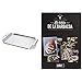 Weber 6435 - Bandeja Rectangular De Acero Inoxidable, (44,5 X 30,0 X 4,0 Cm) + La Biblia De La Barbacoa, De Tapa Dura, 320 Páginas, 22 X 27 Cm, 311273