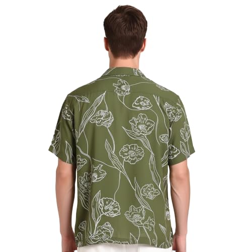 Image of LSD Men's Printed Casual Shirt - Half Sleeve Cuban Collar Regular Fit Trendy Stylish Viscose Shirt for Men, Office Party