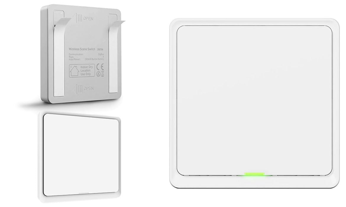 Sone Smart One ZigBee Schalter 1 Fach Smart Button 3 Szenen Tuya | 1 taste, 3 szenen, zigbee gateway, cr2430, klebemontage, tuya