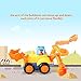 Coogam 4 Pack Friction Powered Cars Construction Vehicles Toy Set Cartoon Push and Go Car Tractor, Bulldozer, Cement Mixer Truck, Dumper for Year Old Boy Girl Kid Gift