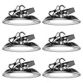 JC-LGL UFO LED High Bay Light 300W, 33000LM Super Bright, UL Listed, 2 Installation Types, US Plug, IP65 Waterproof, 5000K Daylight, for Warehouse Factory Barn Shop (6 Pack)