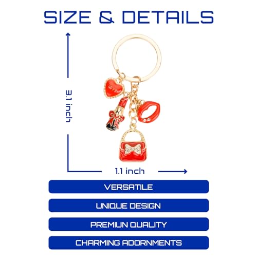 Image of Keychain for Women, Key Chains Women Cute, Enamel Durable Key Ring for Handbag & Bag.