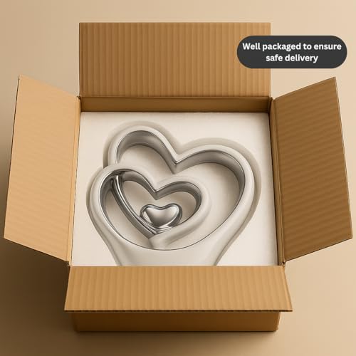 Modern Silver Heart Ornament - Elegant Ceramic Decor for Weddings - Image 6