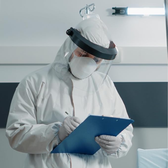 Professional Hazmat Suit Kit - Full Body hazmat suits disposable Coveralls with Hood & Reinforced Zipper Heavy Duty - Image 6