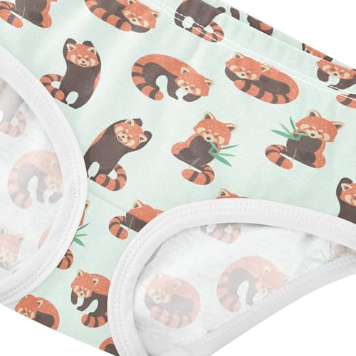 Girls' Underwear Cute Red Pandas Cotton Stretch Comfort Toddler Panties4