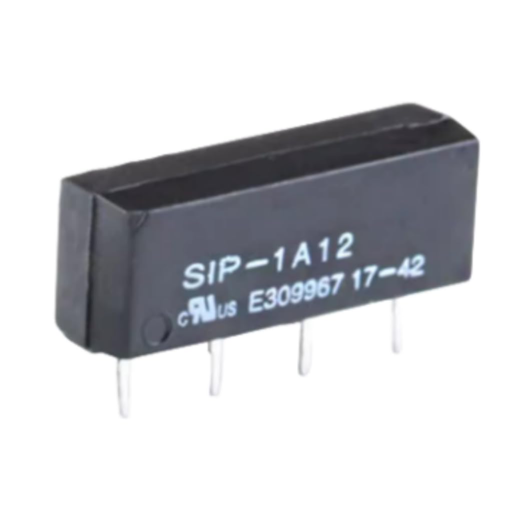 (10pcs) Electromagnetic Relay SIP-1A05 SIP-1A12 Reed Relay 1 Set Normally Open DC5V 12V 4 pins 1A Plug-in Type (SIP-1A12)
