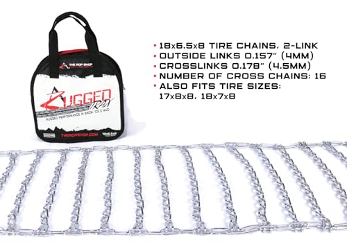 Cadenas de eslabones para nieve 18x7x8 ideales para rutas de invierno en Polaris Ranger 3