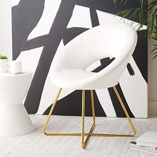 Sillón Curvo Terciopelo Marfil miniatura 2