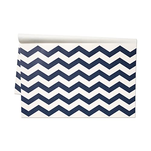 Paper Placemats Disposable For Dining Table - Chevron Navy Square Party Placemats 30 Sheets Per Pad Made In Usa #TOP1