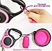 PETIMP Retractable Dog Leash Lightweight 16FT Leash, with Folding Bowl,Dispenser,Waste Bags, for Small Medium Dogs(Pink)
