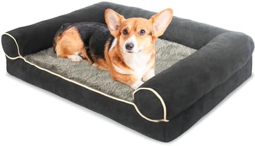 S&A Online Store Dog Beds for Medium Dogs Machine Washable Dog Bed for Large Dogs and Medium Dog Bed Polyester Cotton Easy to Clean Orthopedic Dog Bed (Medium)