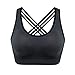 Produktbild ZOEREA Damen Sport BH Push up Elastizität Bustier Cross Back Design Atmungsaktiv Sports Bra für Yoga Fitness Dunkelgrau,M