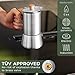WALDWERK Stainless Steel Moka Pot (10oz) - Toxic Free Moka Pot with Oak Wood Handle - Stovetop Espresso Maker - Italian Coffee Maker for Stovetop and Induction
