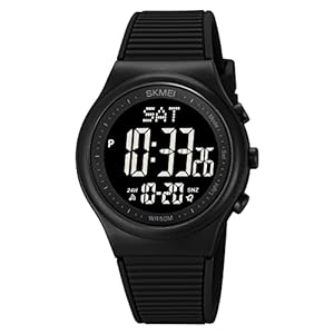 CakCity Digital Watch for Women Waterproof Stopwatch Sports Watches for Mens and Womens Unisex Outdoor Rubber Strap Multifunction Wristwatch with Luminous Display