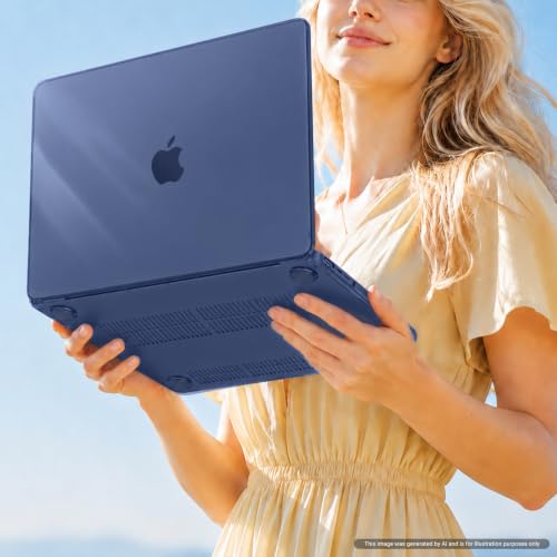 Image of MOSISO Compatible with MacBook Air 13 inch Case M5 2026 M4 2025 M3 M2 2024-2022 A3449 A3240 A3113 A2681, Hard Shell&Keyboard Cover&Screen Film&Type C for MacBook Air 13.6 inch Case, Crystal Midnight