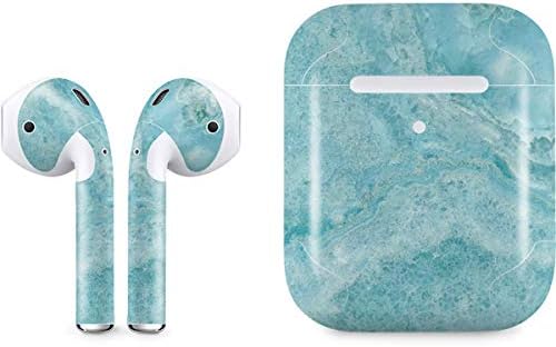 Skinit Decal Audio Skin Compatible with Apple AirPods 2 - Mint Marbling Design