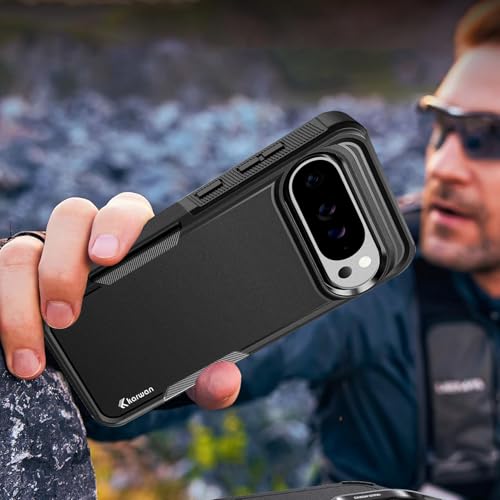 Image of KARWAN Shockproof Back Case Cover Compatible with Google 9 /10 Proxl, Heavy Duty Case with 360 Degree Camera Protection, Dual Layer Rugged Bumper Protection Cover with Matte Finish (Black)