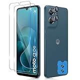 Funrae Schutzfolie für Motorola Moto G06 für Panzerglas mit Kameraschutz, 2 PCS 0.33MM 9H Härte Folie und 2 PCS Ultra-Klar Kamera Schutz, Anti-Kratzen Displayschutz HD Folie Schutzglas