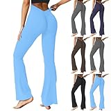 Ausgestellte Leggings für Damen, Butt Scrunch Damen-Leggings, V-Taille, hohe Taille, Yogahose,...