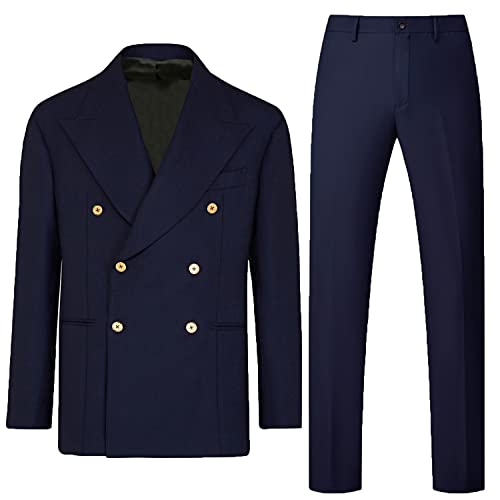 Tuxedos veste pantalon à revers double boutonnage style tailleur raffiné