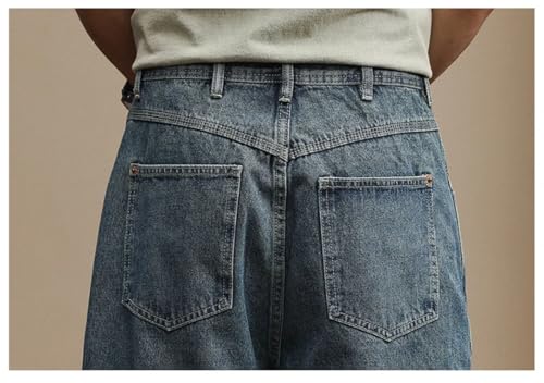 Men's Classic Japanese Loose Harem Pants Slightly Tapered Casual Jeans3