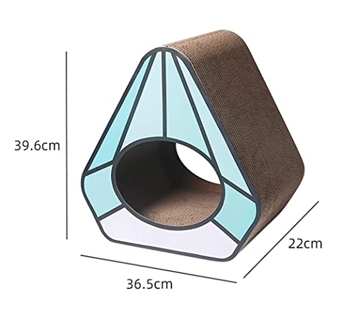 Griffoir pour chat en carton de qualité supérieure bleu - 2