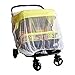 GoodplanCouverture de Poussette Double Poussette Moustiquaire Universelle Moustiquaire spéciale pour moustiquaire pour Chariot Porte-poussettes Sièges d'auto Berceaux Blanc Durable et utile
