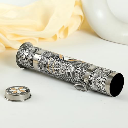 Image of Metal Stainless Steel Incense Stick Storage Box Holder (Black)