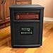 LifeSmart Infrared Quartz Space Electric Heater w/Remote & Digital Display, 1500W, Black - Portable Indoor Heating Machine for Large Rooms and Office Spaces