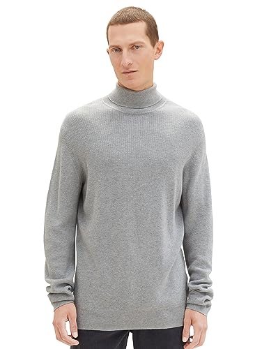 TOM TAILOR 1038241 Suéter, 12035 Grey Heather Melange, XL para Hombre