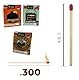 Holz Streichhölzer 300er Pack 5,5 cm lange Streichhölzer Packung 3 Boxen à 100 Stück Streichhölzer für Kamin Anzünder Ofen Barbecue Streichhölzer BBQ Kamin Familienpackung