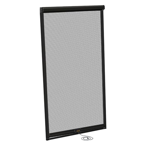 Aeovot Mosquitera Enrollable para Ventanas Personalizadas - Marco de Aleación de Aluminio, Malla de Fibra Compuesta de Pet, Mosquitera Enrollable Ventana Protección contra Insectos/Gatos(D)
