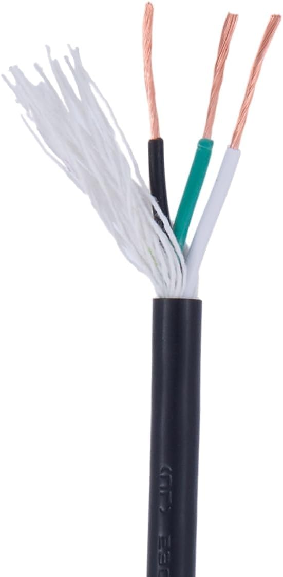 B&P Lamp® Black Color, 18/3 SVT, PVC Lamp Cord, 3-Wire, 250 Ft. Spool