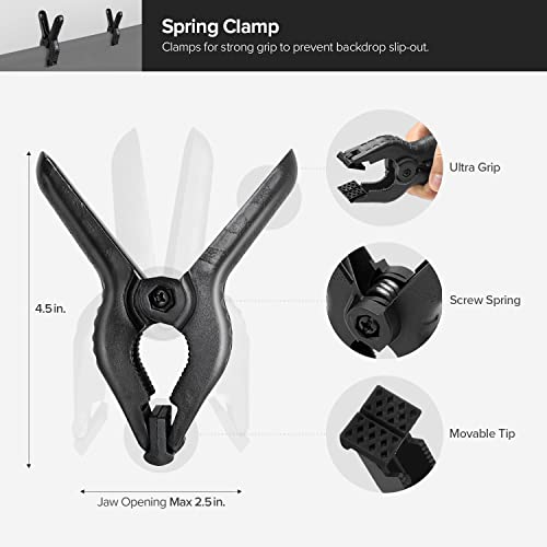 Limostudio 9 X 15 Feet / 108 X 180 Inch Gray Photography Backdrop Screen Background, High 150Gsm Density Thicker Than Standard For Professional Photo Video Studio With 3 Spring Clamps, Grey, Agg3033 #TOP4